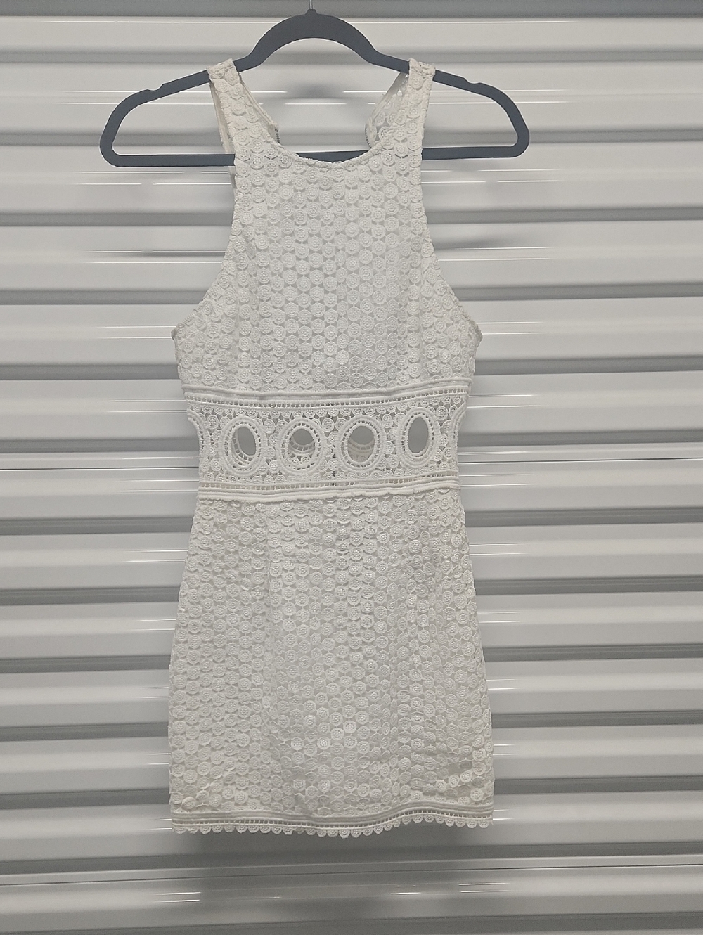SAYLOR White Lace Mini Knit Dress  Sz XS